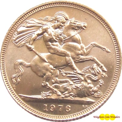 1976 QUEEN ELIZABETH II Gold Sovereign